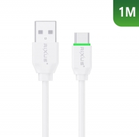 Cabo Dados USB-A para USB-C Fast Charging 12W RIXUS RXU81CS Branco