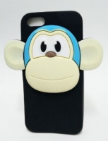 Capa Silicone "Monkey 3D" Iphone 5, Iphone 5S Black