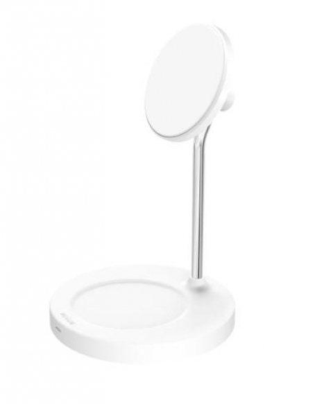 Carregador Rixus RXWC45A Wireless Charging Stand 15W Branco