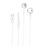 Auricular com Fio Rixus RXHD19C Soundmagic Type-C Earphone Headset Branco